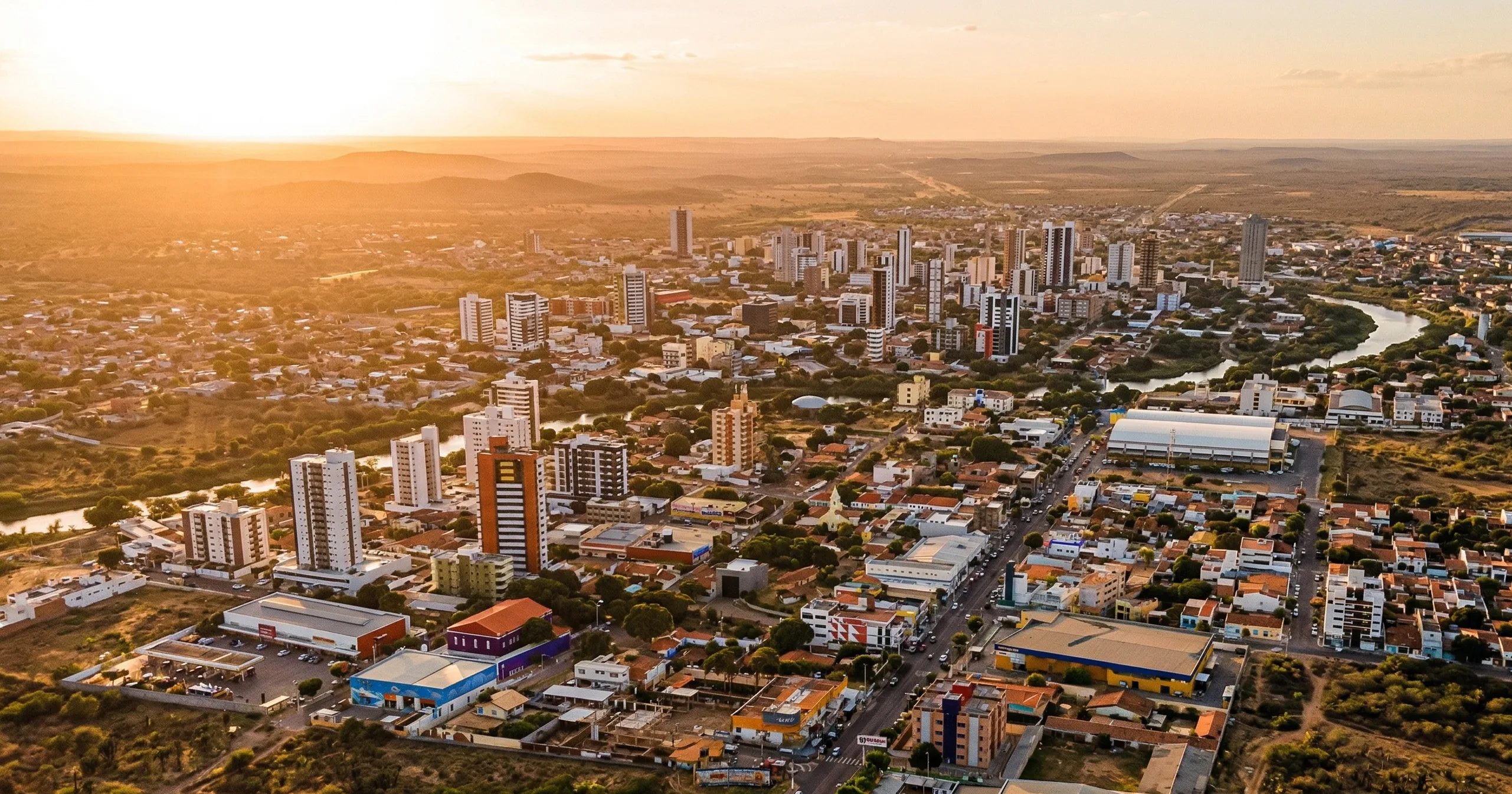 Vista de Mossoró-RN, sede da 77foods